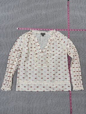 Point Sur XXS V-Neck Long Sleeve Blouse Cream